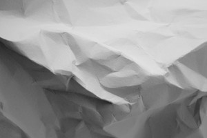 A black and white photo of a piece of paper